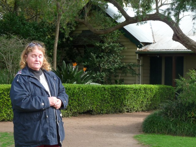 Auntie Glenda Chalker at Belgenny Farm, original workers cottage where her Ancestors lived.